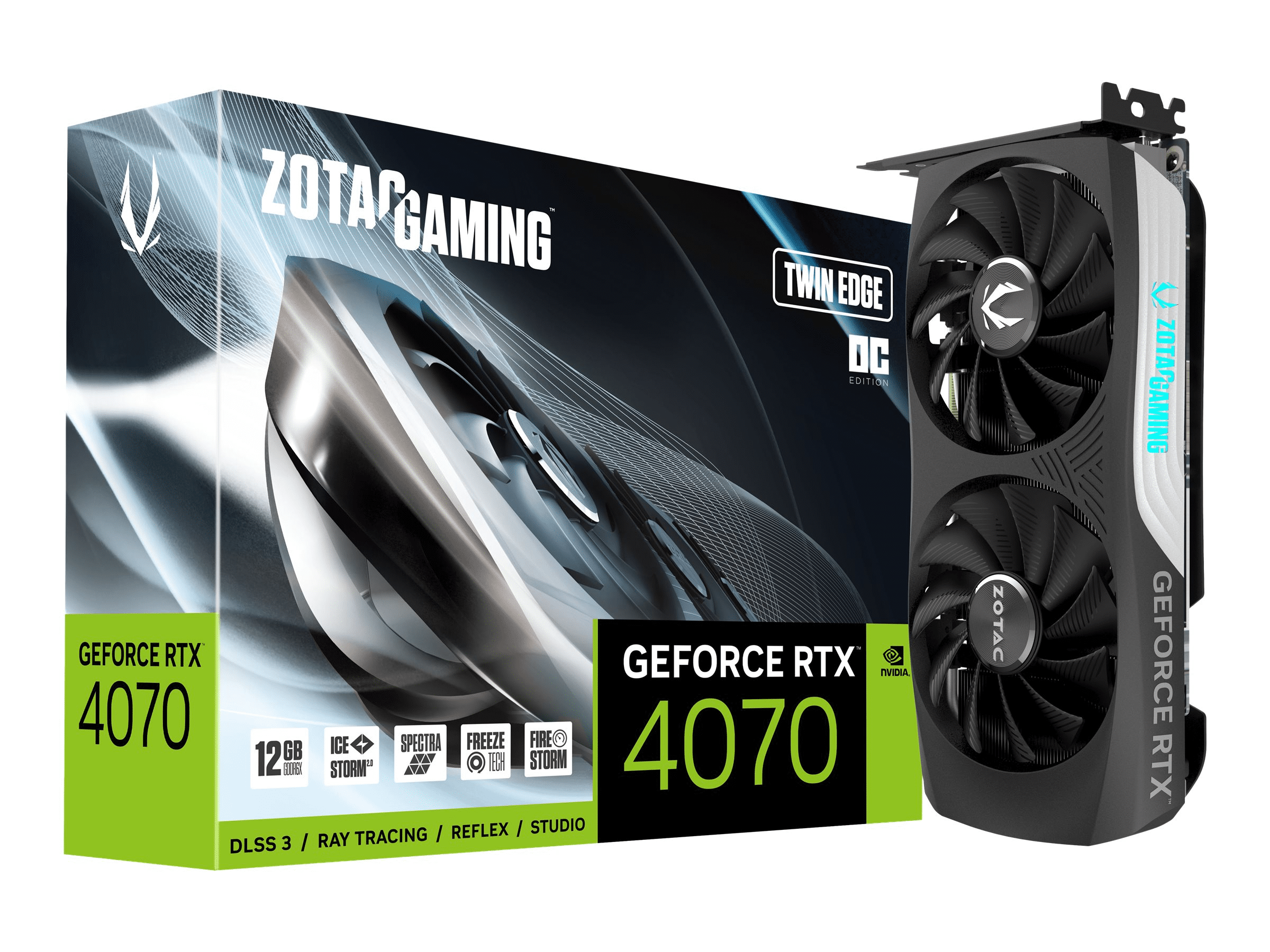 ZOTAC RTX 4070 Twin Edge OC 12GB GDDR6 - Grafikkarte - 12.288 MB