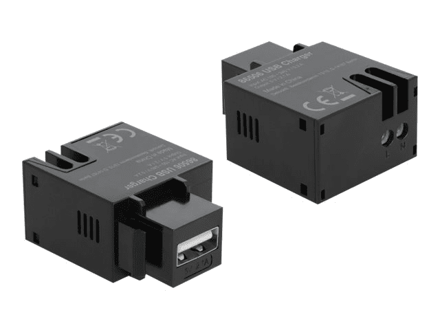 Delock Keystone Modul  mit USB Typ-A Ladebuchse 2,1 A schwarz