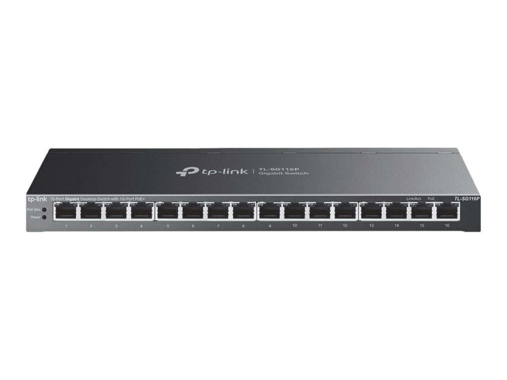 TP-Link TL-SG116P Netzwerk-Switch Unmanaged Gigabit Ethernet (10/100/1000)...