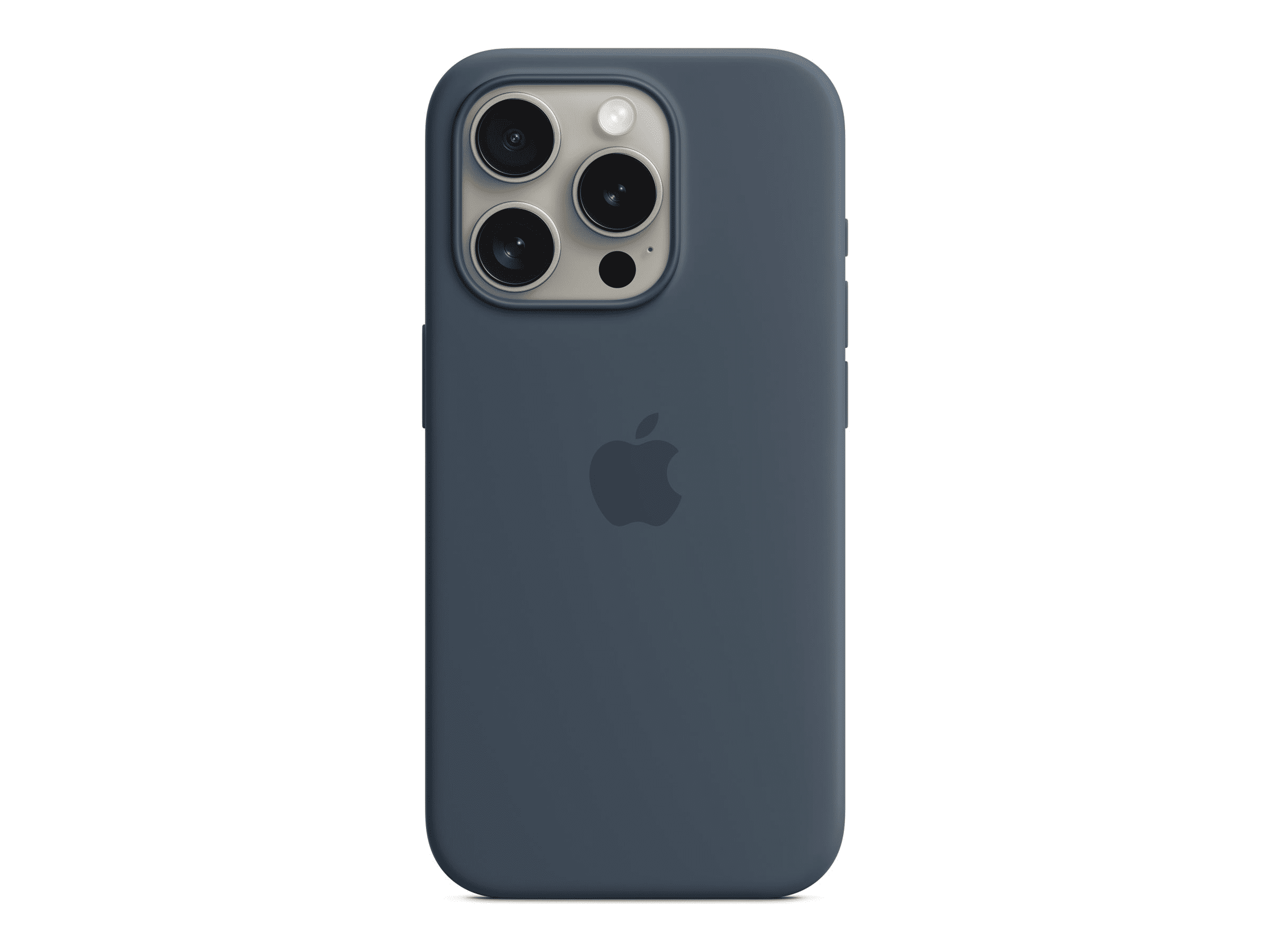 Apple iPhone 15 Pro Silikon Case mit MagSafe, sturmblau