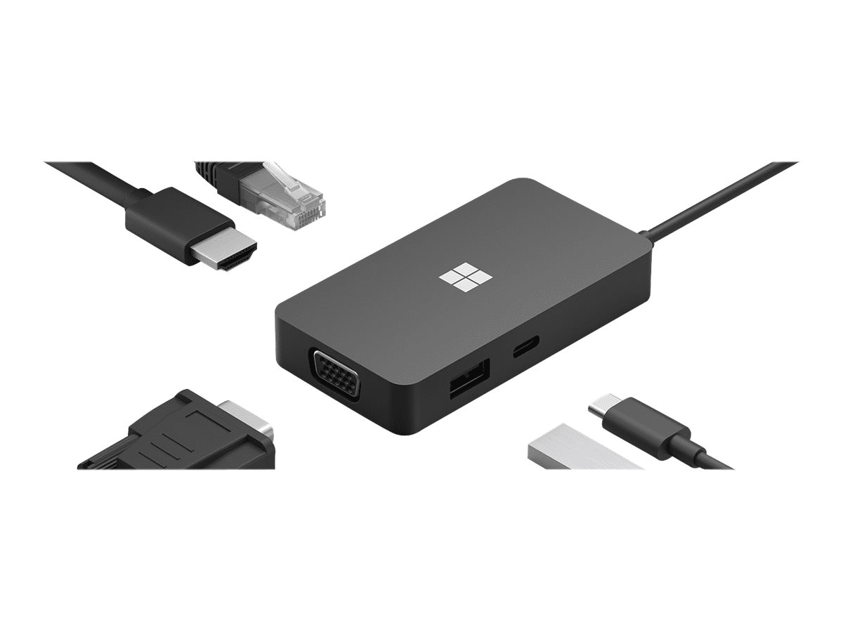 Microsoft Srfc USB-C Travel Hub XZ/NL/FR/DE Black