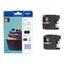 Brother Tinte black LC123BK je ca. 600 Seiten, Doppelpack