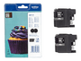 Brother Tinte black LC123BK je ca. 600 Seiten, Doppelpack