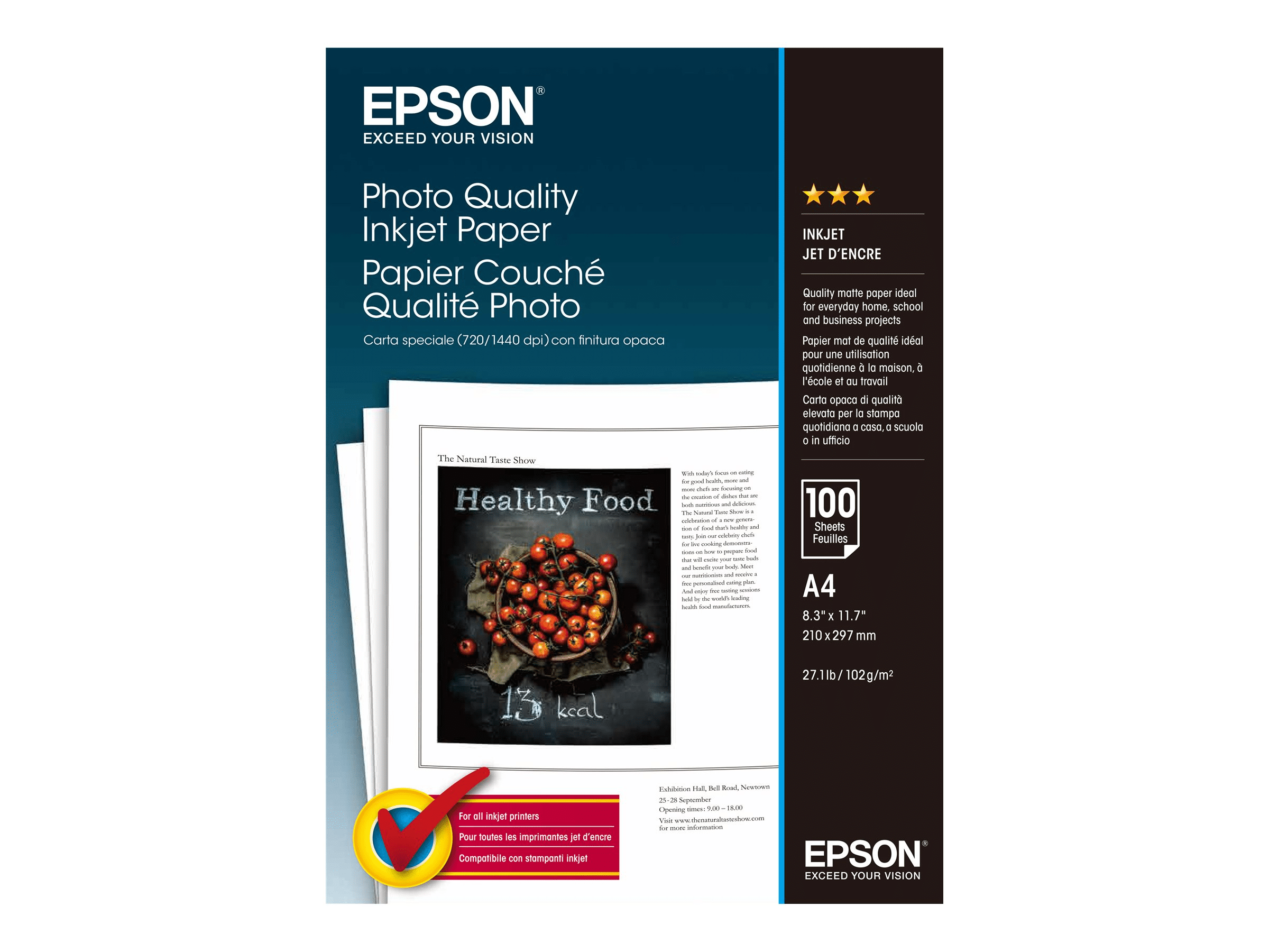 Epson Photo Quality Ink Jet Paper - Matt - beschichtet - Pure White - A4 (210...