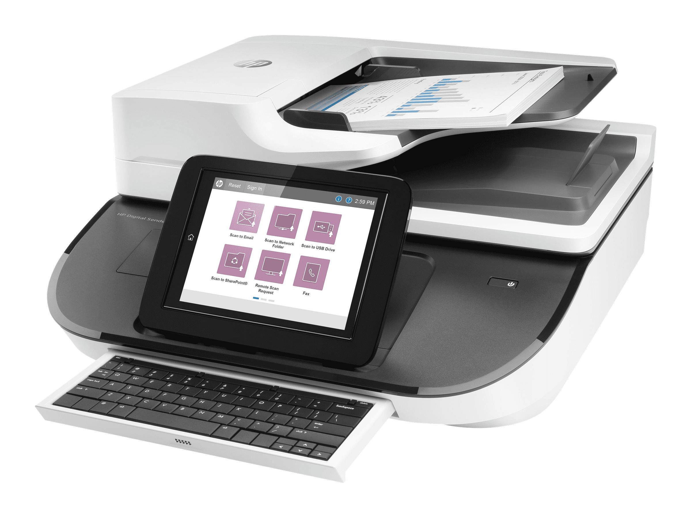 HP Digital Sender Flow 8500 fn2 Workstation zur Dokumentenerfassung