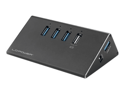 LC-Power LC-HUB-ALU-2B-4 - Hub - 3 x SuperSpeed USB 3.0 + 1 x SuperSpeed USB...