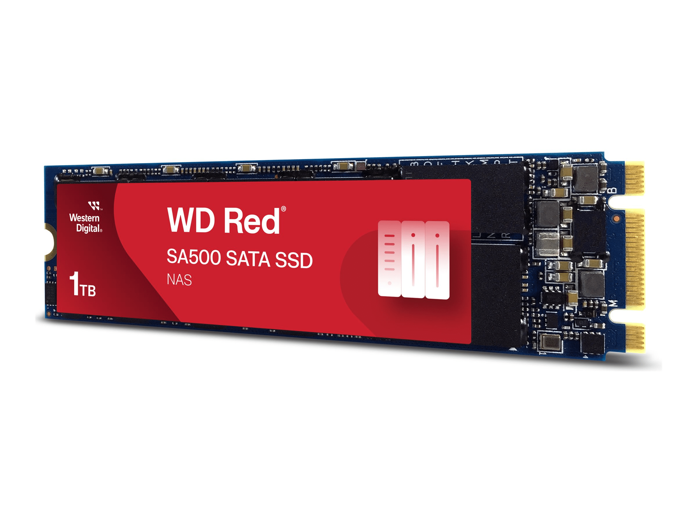 Western Digital WD Red SA500 NAS SATA SSD 1TB, M.2 2280 / B-M-Key / SATA 6Gb/s