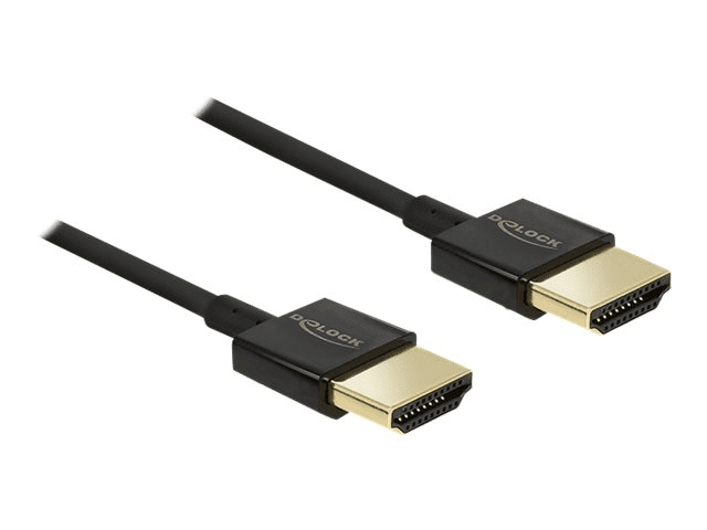 Delock Slim Premium - HDMI mit Ethernetkabel - HDMI (M) bis HDMI (M)