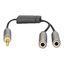 DIGITUS Audio Headset Adapter, 3,5 mm Klinke auf 2x 3,5 mm Buchse