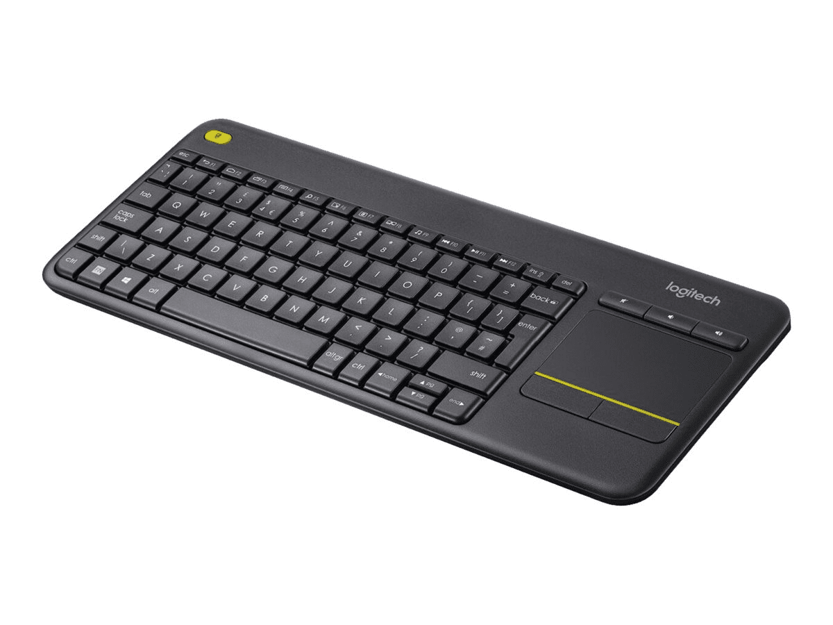 Logitech K400 Plus Wireless Touch Keyboard schwarz, USB, DE