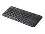 Logitech K400 Plus Wireless Touch Keyboard schwarz, USB, DE