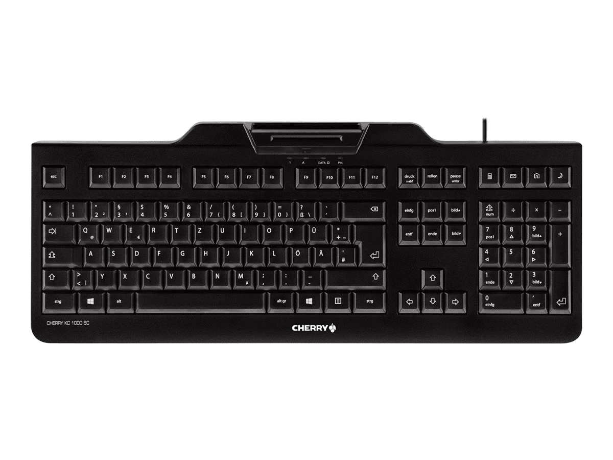 Cherry KC 1000 SC USB QWERTZ Deutsch Schwarz Tastatur