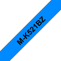 Brother MK521 - Schwarz auf Blau - Rolle (0,9 cm x 8 m)
