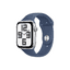 Apple Watch SE GPS 44mm Silver Aluminium Case with Denim Sport Band - S/M