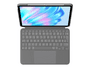 Logitech Combo Touch, KeyboardDock für Apple iPad Air 11 (M2) 2024, grau, DE