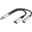 USB C Stecker auf 2x USB C Buchse, 60 W