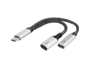 USB C Stecker auf 2x USB C Buchse, 60 W