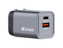 Verbatim 35W GaN-Ladegerät mit 2 Anschlüssen, 1x USB-C (35W), 1x USB-A (18W)