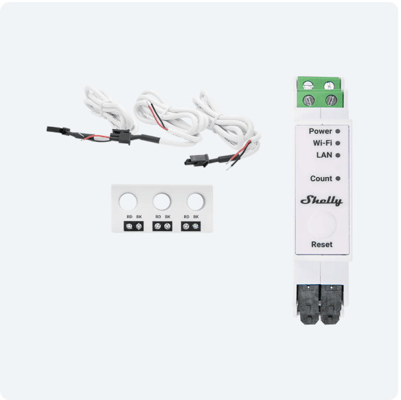 Shelly - Hutschiene - Pro 3EM-3CT63 - Stromzähler - inkl. CT - Messfunktion -...
