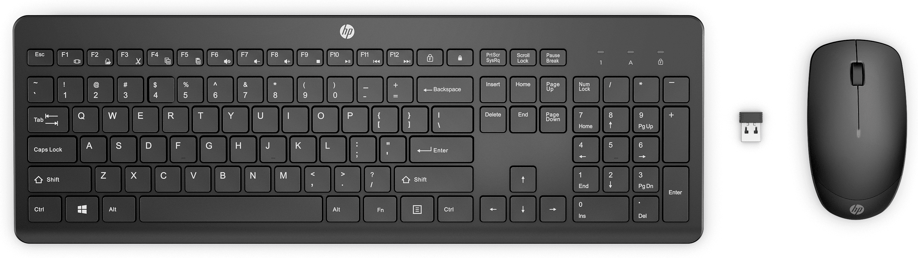 HP 235 Wireless Mouse and Keyboard Combo, schwarz, USB