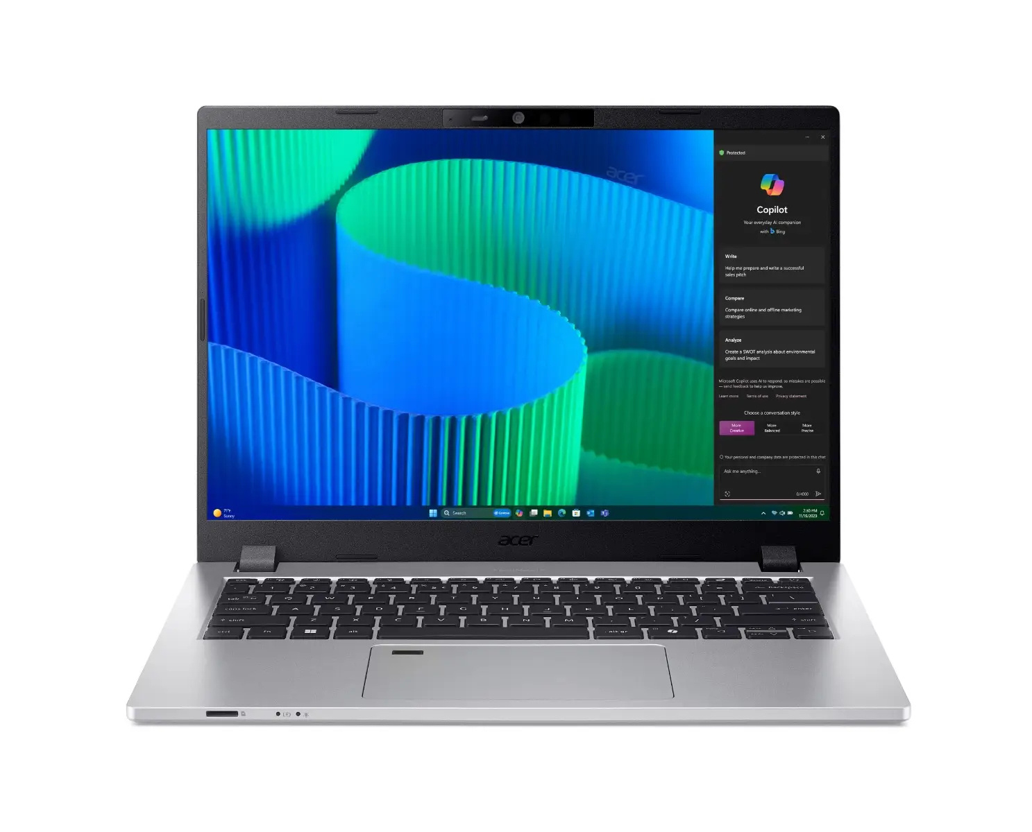 mehr Arbeitsspeicher Acer TravelMate P2, 15,6 FHD, Core Ultra 7 225U, 32GB RAM, 1TB SSD, Win11 Pro