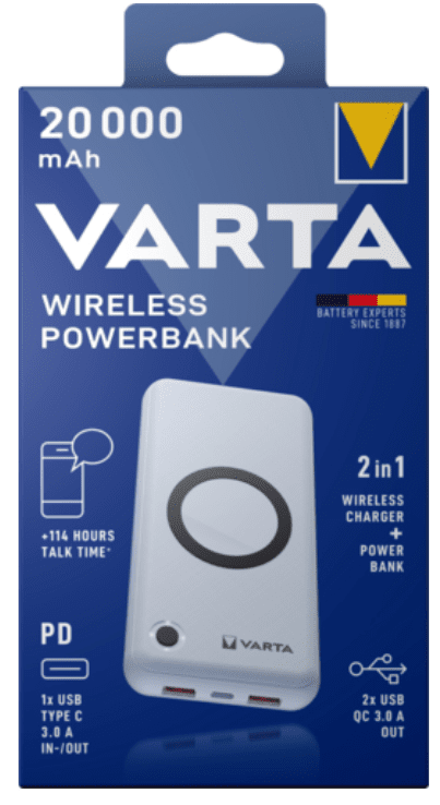 Varta 57909 101 111 Powerbank Lithium Polymer (LiPo) 20000 mAh Kabelloses...
