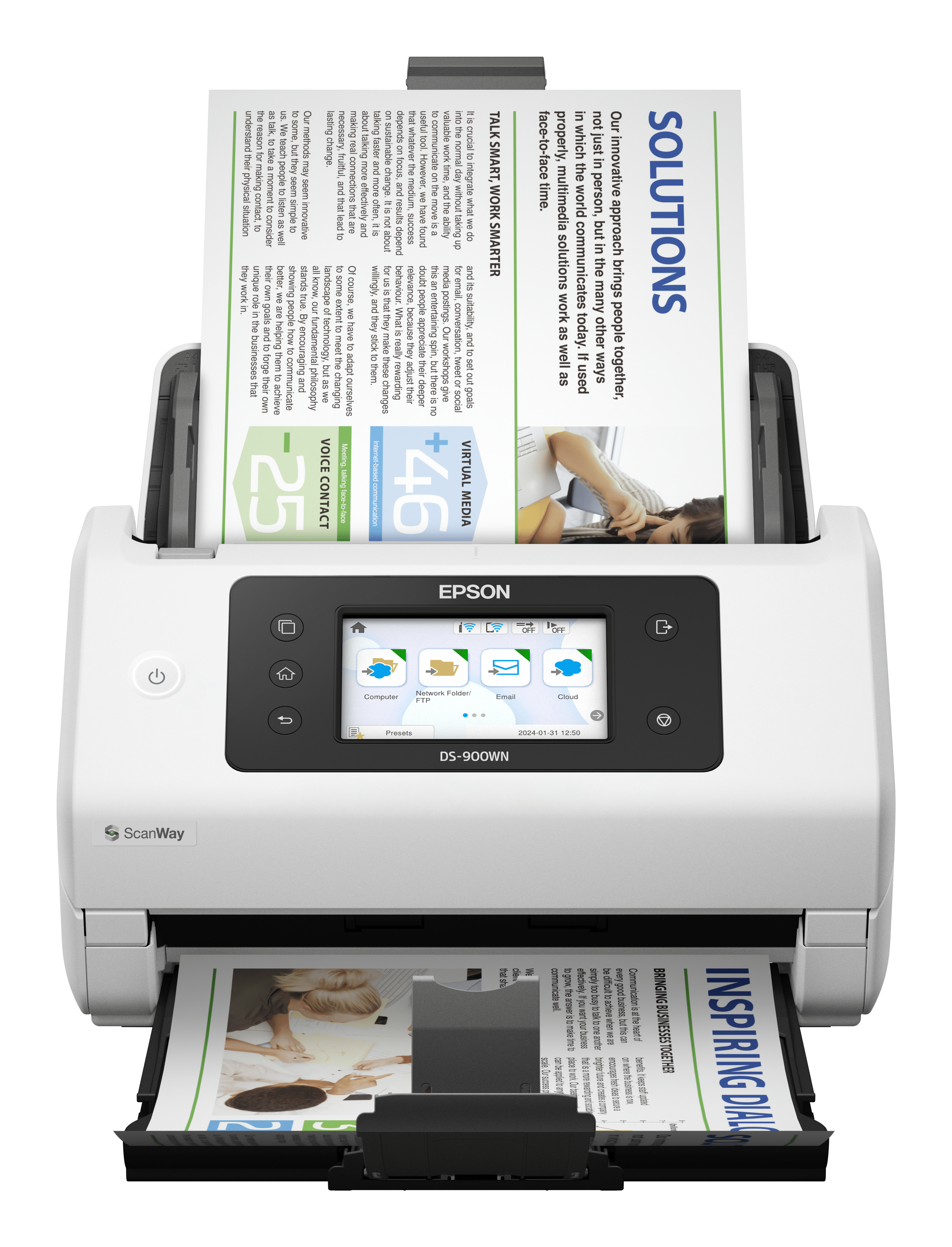 Epson WorkForce DS-900WN - Dokumentenscanner - Duplex - A4/Legal - 600 dpi x...