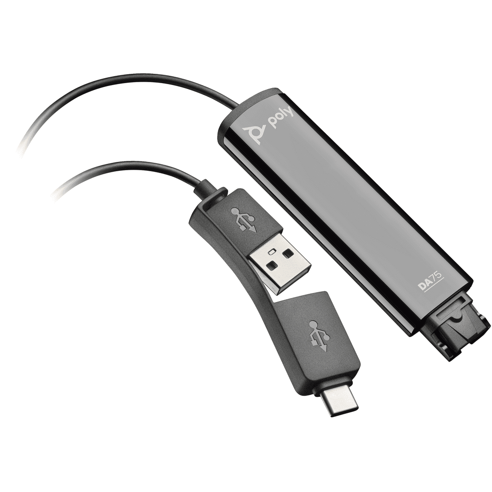 Poly DA75 USB to QD Black Adapter TAA Schnittstellenadapter - 1A Shop