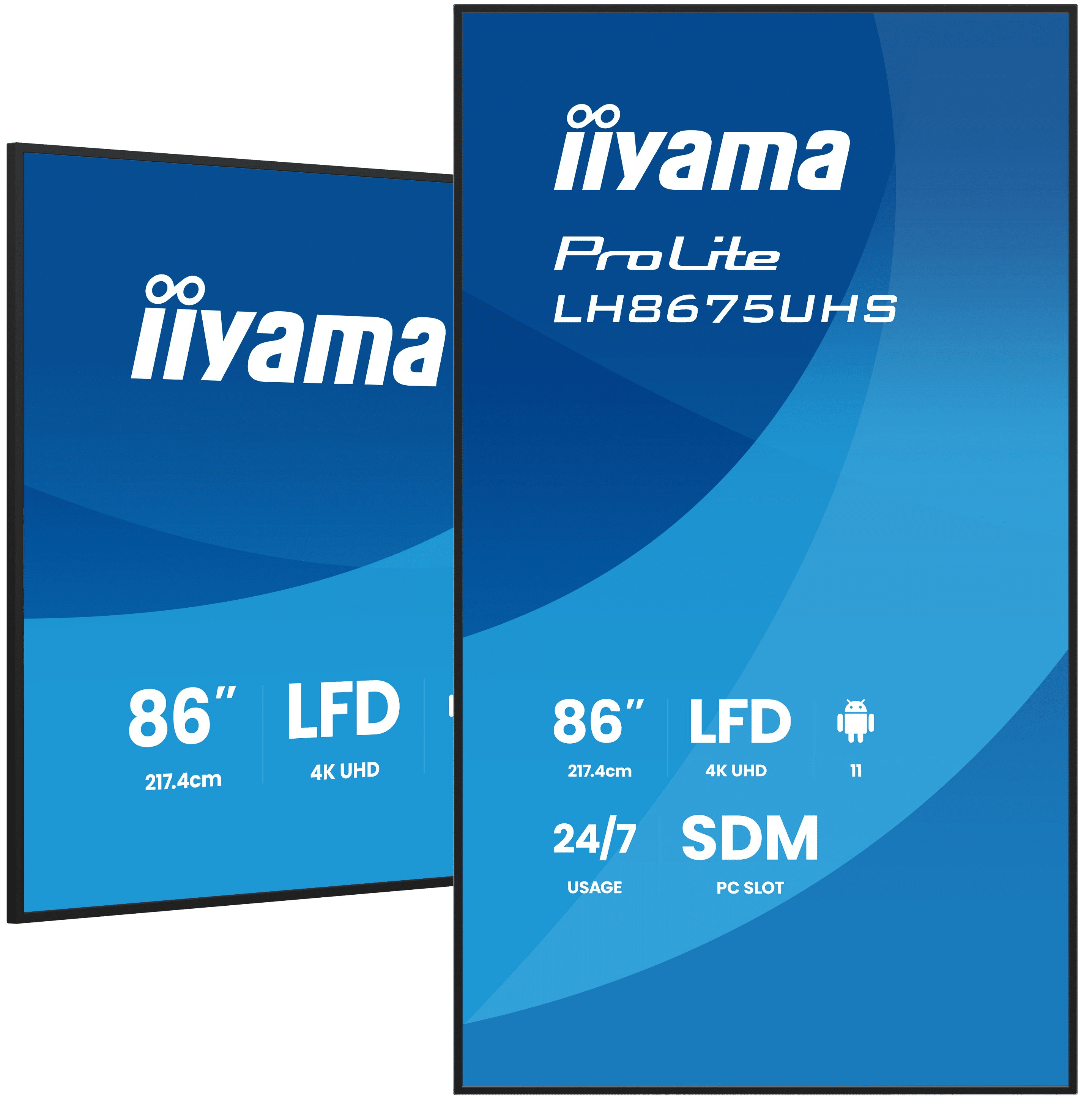 iiyama ProLite LH8675UHS-B2AG, 86, 4K (3840x2160), IPS, HDMI, DP, USB,...
