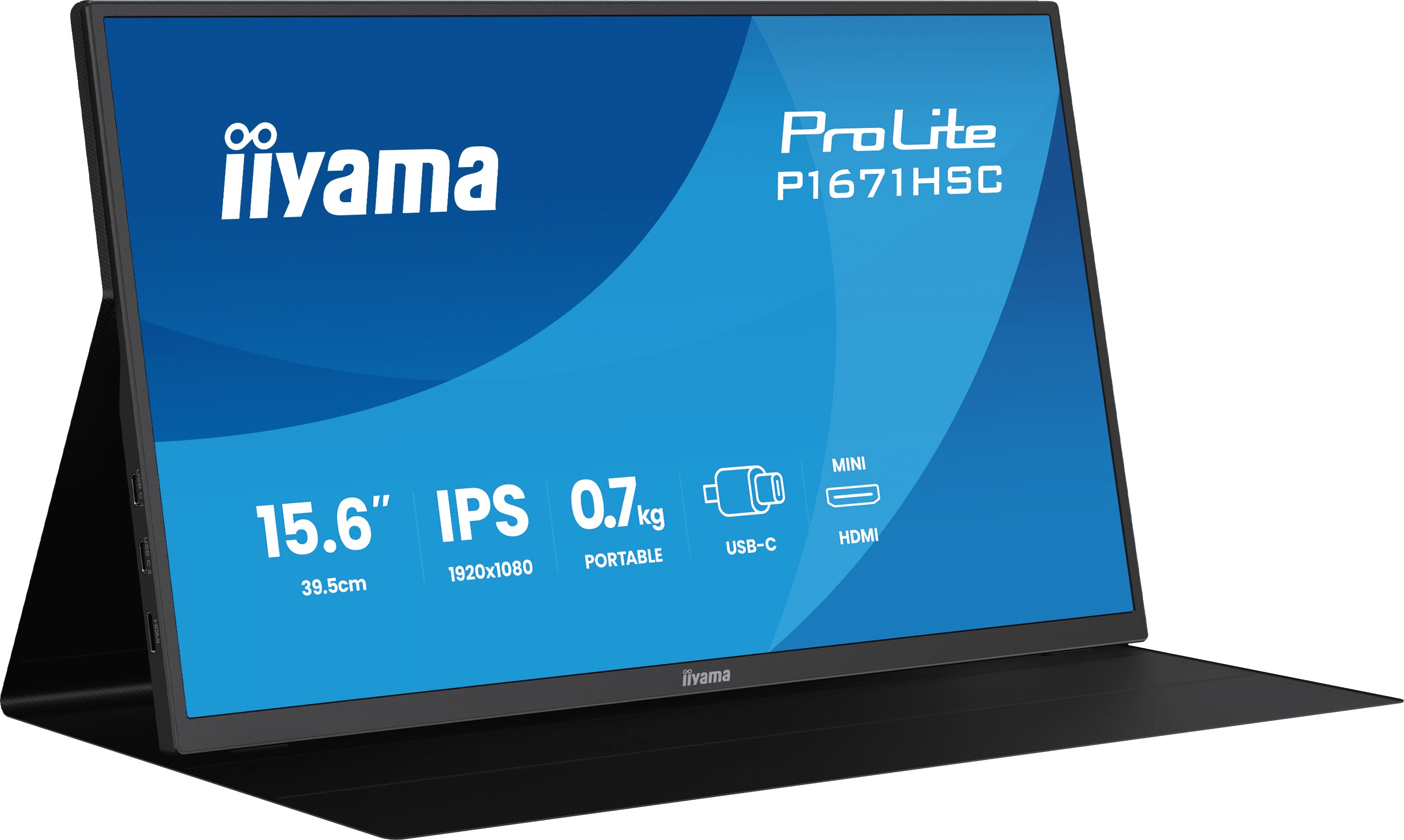 iiyama ProLite P1671HSC-B1, 15.6, Full HD (1920x1080), IPS, 60Hz, HDMI,...