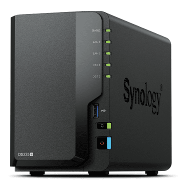 Synology DiskStation DS225+, 2GB RAM, 1x RJ-45 2.5GBase-T, 1x RJ-45 1000Base-T