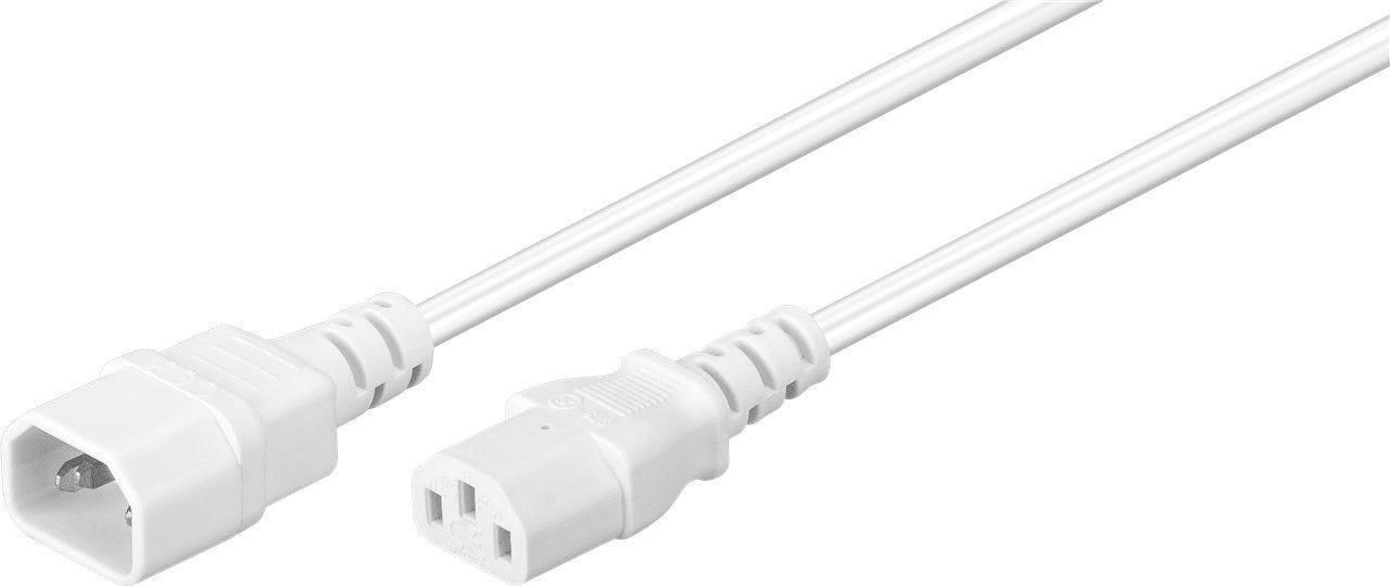 MicroConnect Stromkabel C14 auf C13, 3m, weiß