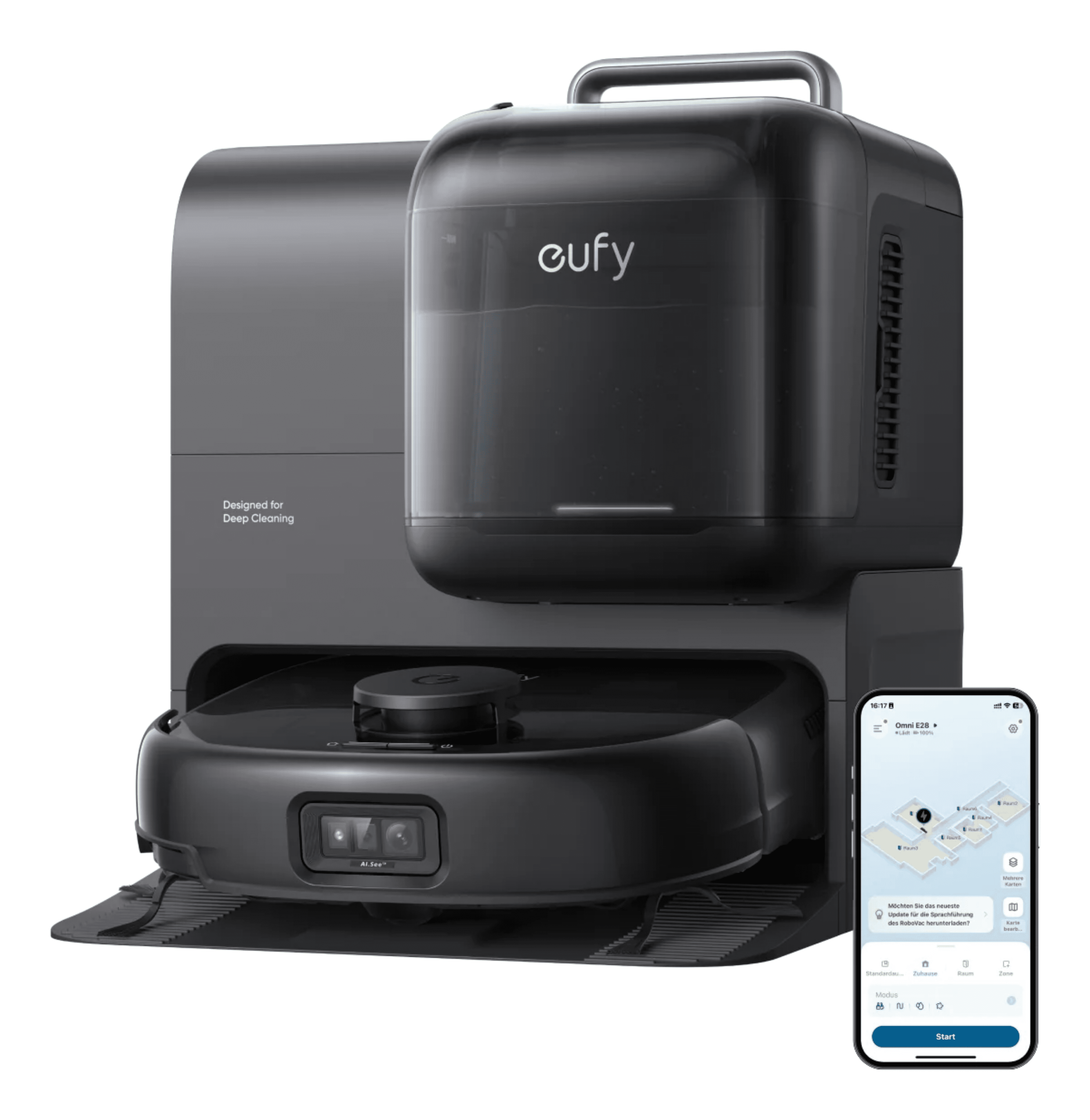 Eufy Omni E28 - Staubsauger - Roboterstaubsauger - beutellos