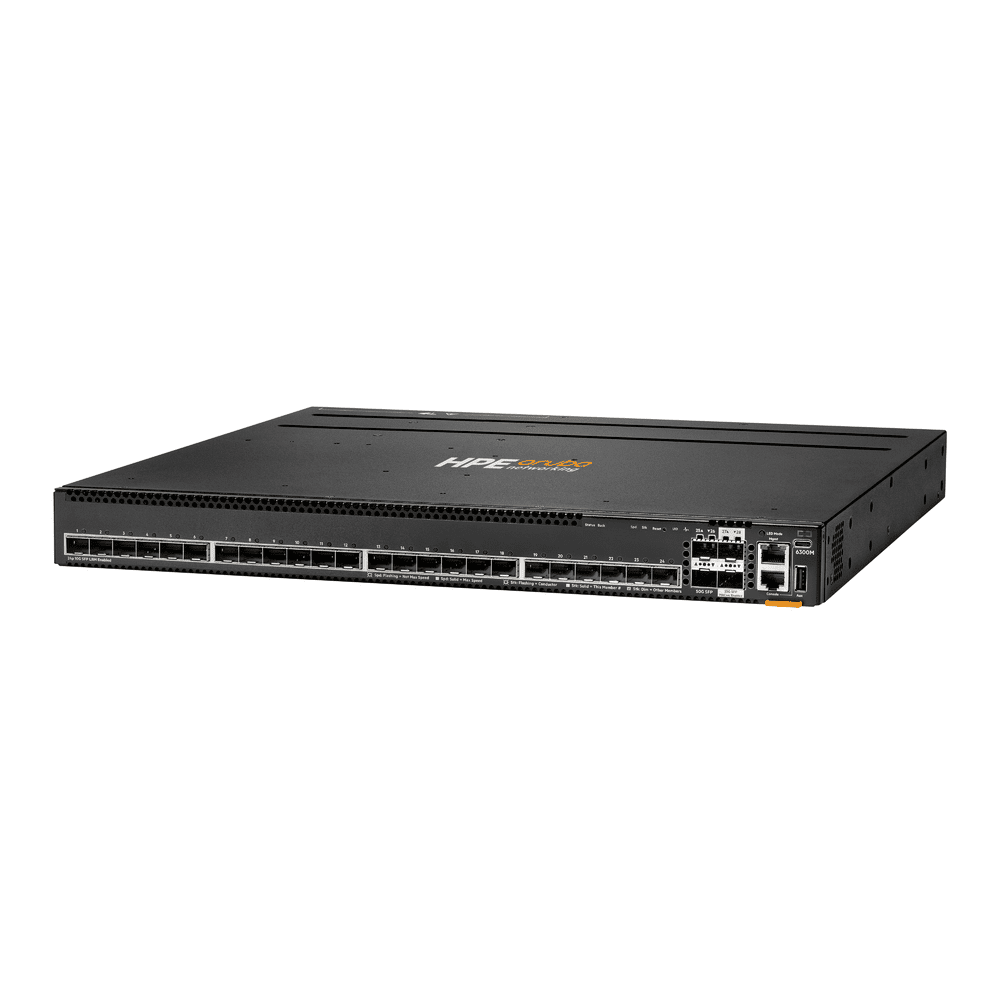 HPE Aruba Networking CX 6300M 24p SFP+ LRM support and 2p 50G and 2p ...