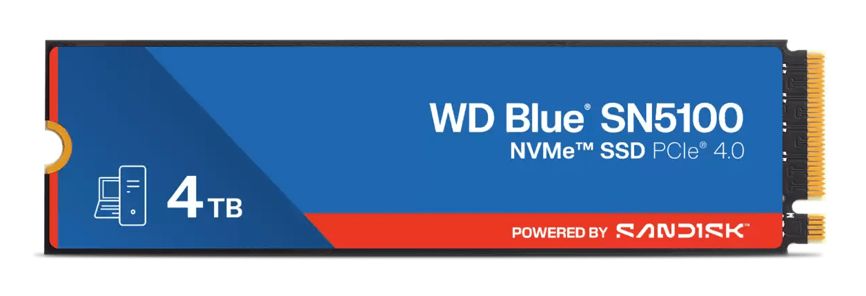 Western Digital WD Blue SN5100 4TB, M.2 2280 SSD, NVMe, PCIe 4.0 x4