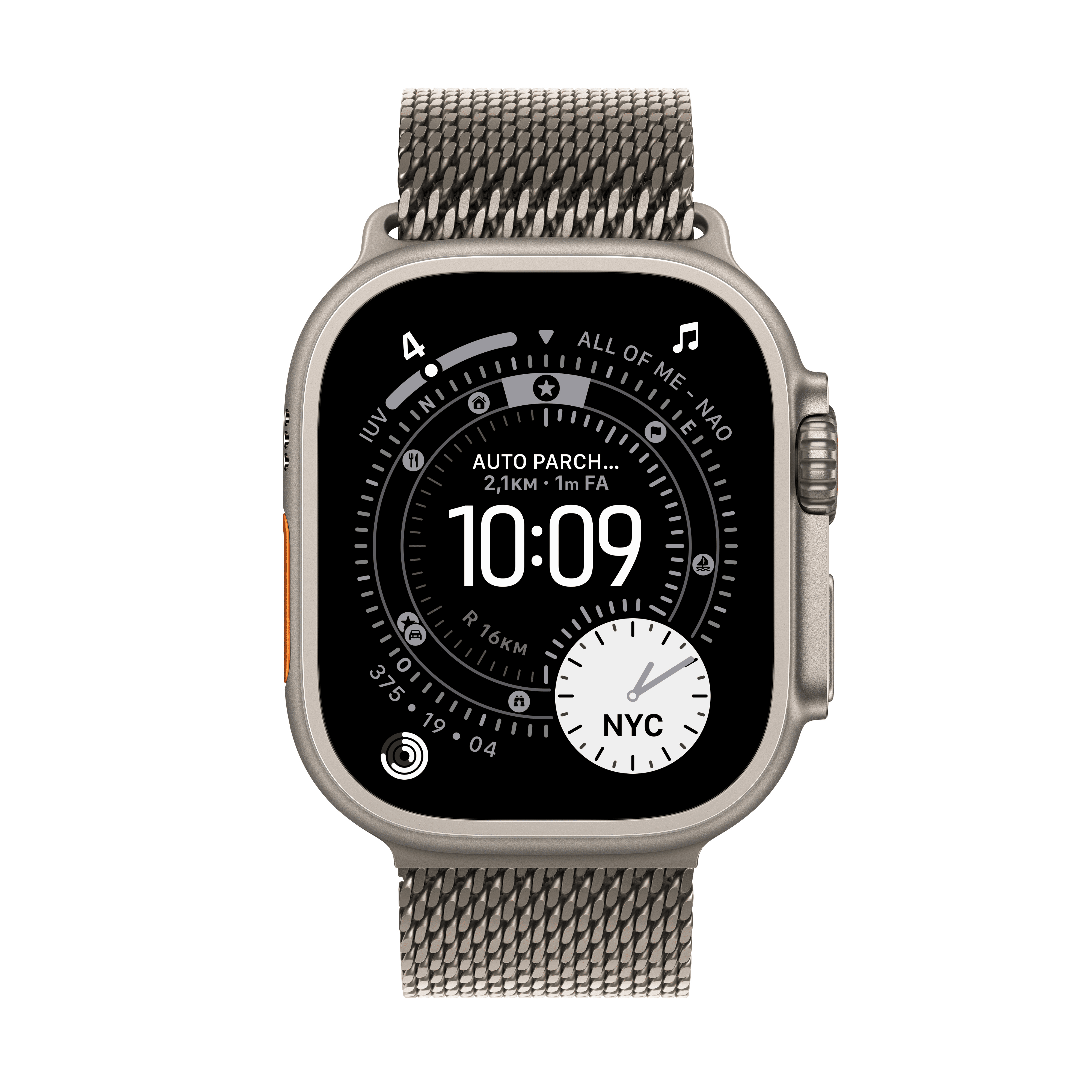 Apple Watch Ultra 3 GPS + Cellular 49mm Titan Natur Case mit Natürlichem...