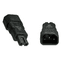 MicroConnect Netzadapter C14 - C7 M/F, Schwarz