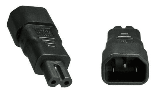 MicroConnect Netzadapter C14 - C7 M/F, Schwarz