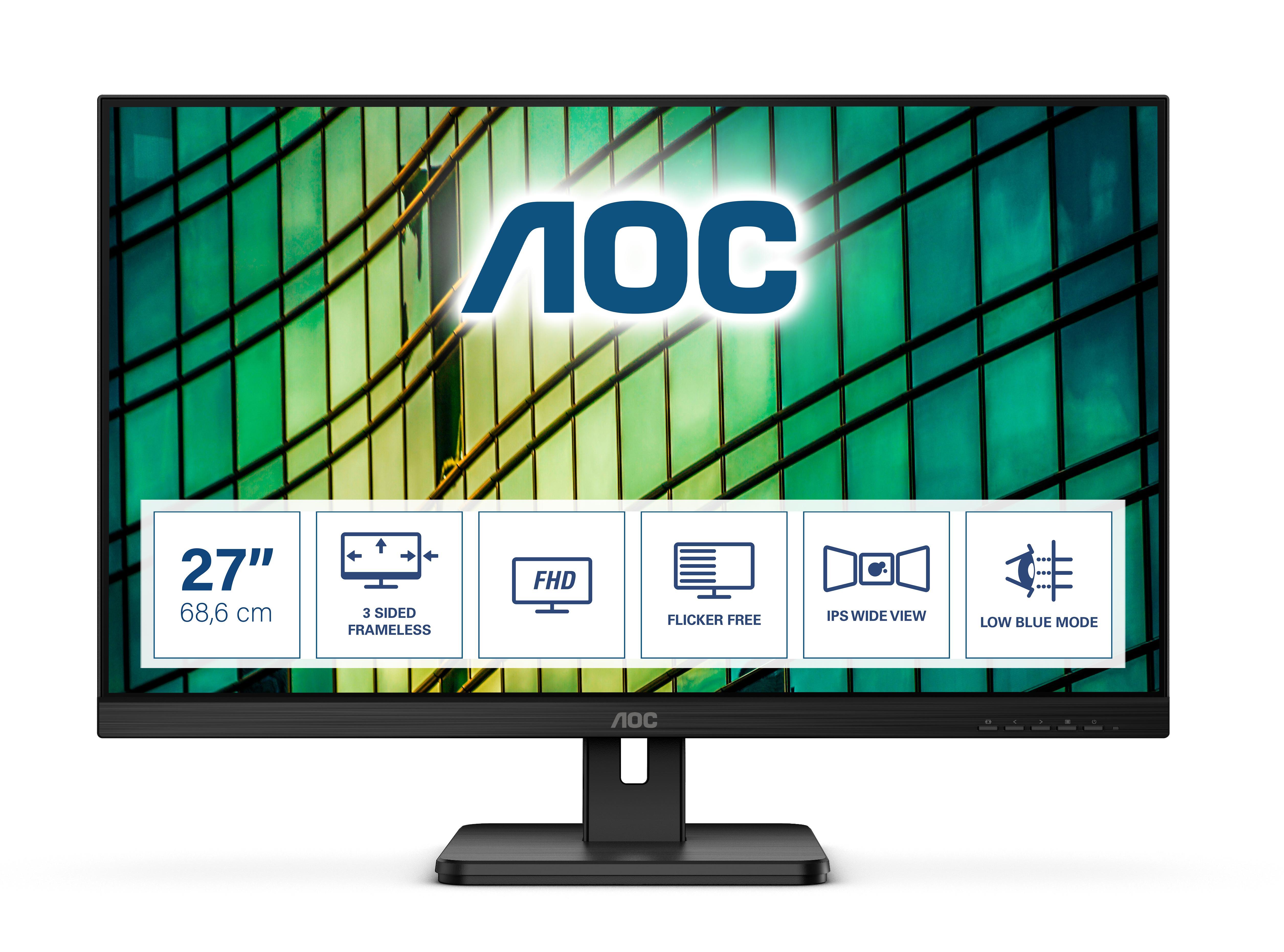 AOC 27E2QAE - LED-Monitor - 68.6 cm (27) - 1920 x 1080 Full HD (1080p)