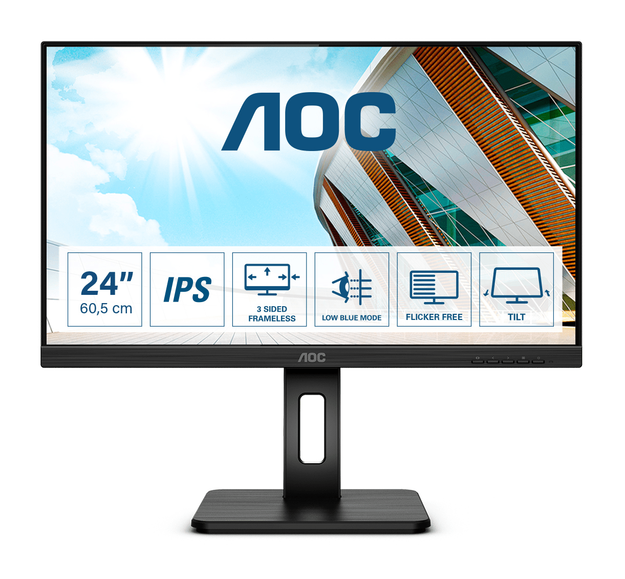 AOC Q24P2Q - LED-Monitor - 60.5 cm (23.8) - 2560 x 1440 1440p (Quad HD)