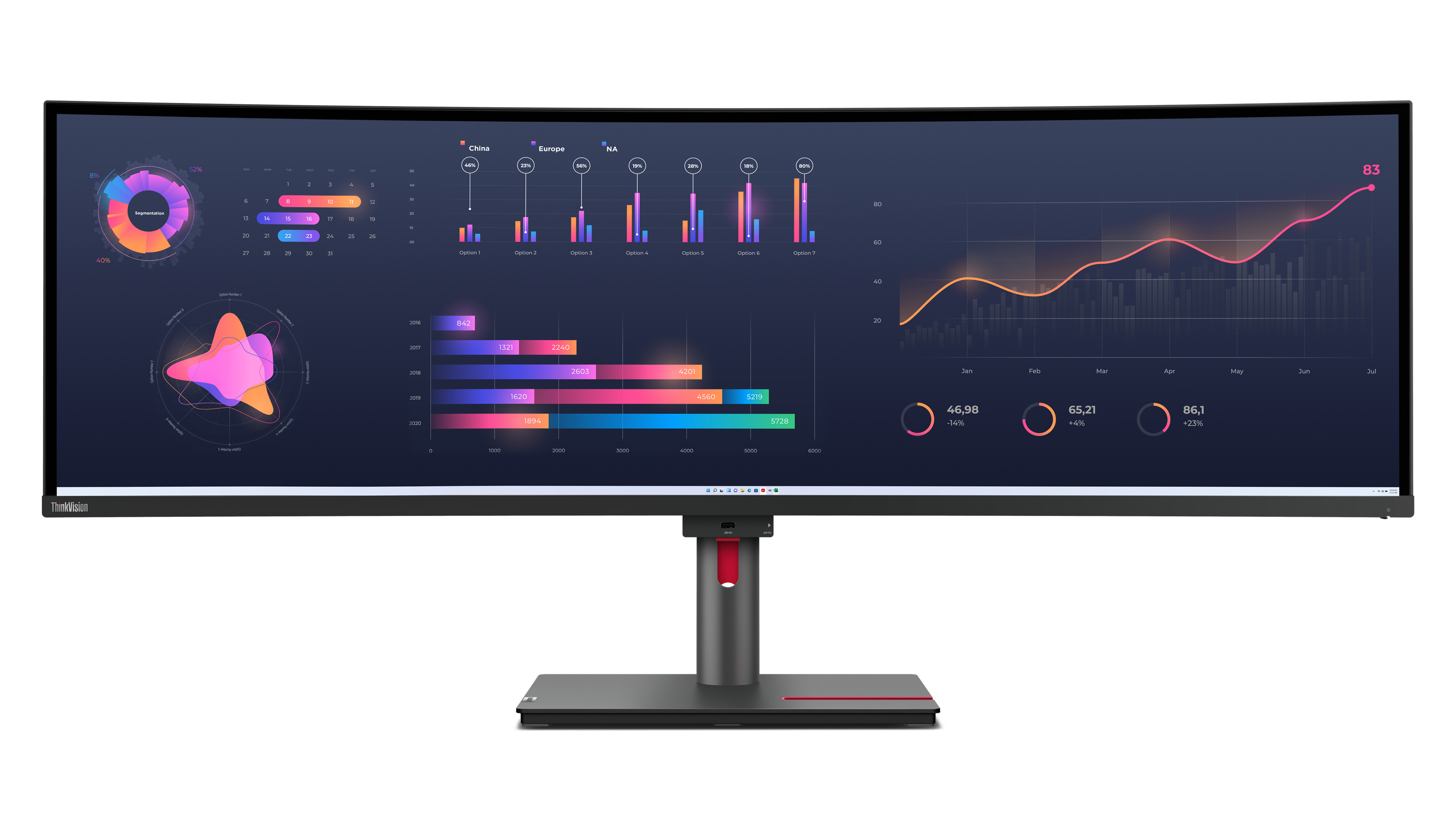 Lenovo ThinkVision P49w-30, 49, DQHD (5120x1440), IPS Black, 60Hz, HDMI, DP,...