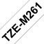 Brother TZe-M261 Matt Schwarz auf Weiß  3,6 cm x 8 m