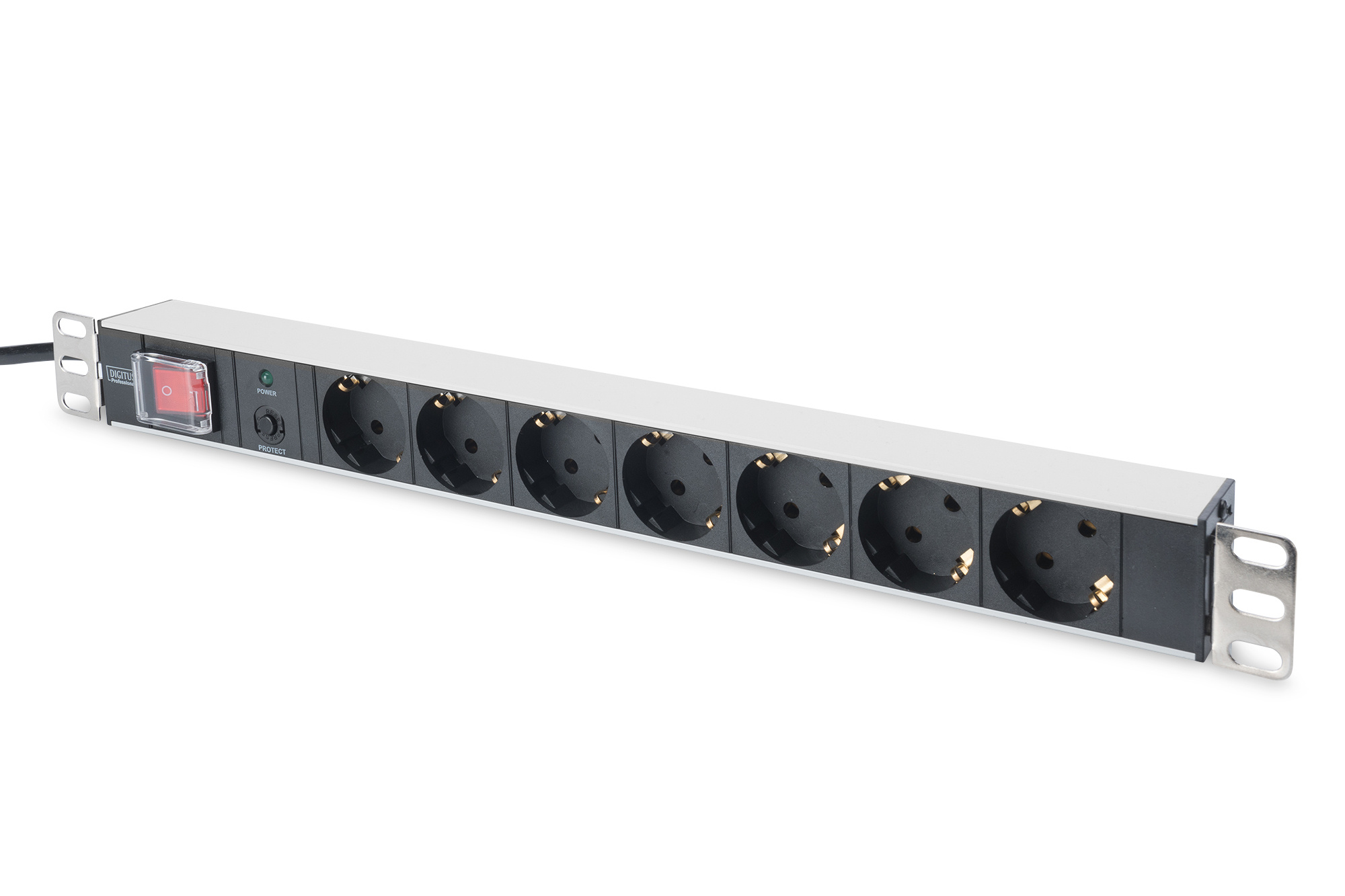 DIGITUS 19 Outlet Strip 250V 2m Schwarz Spannungsschutz