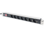 DIGITUS 19 Outlet Strip 250V 2m Schwarz Spannungsschutz