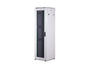 19 Schrank 42HE Glastür, H2060 x B600 x T600mm, Grau