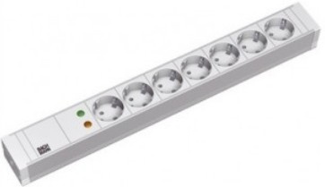 Bachmann 7x Schuko - 2m Verlängerungskabel 7 AC-Ausgänge Grau