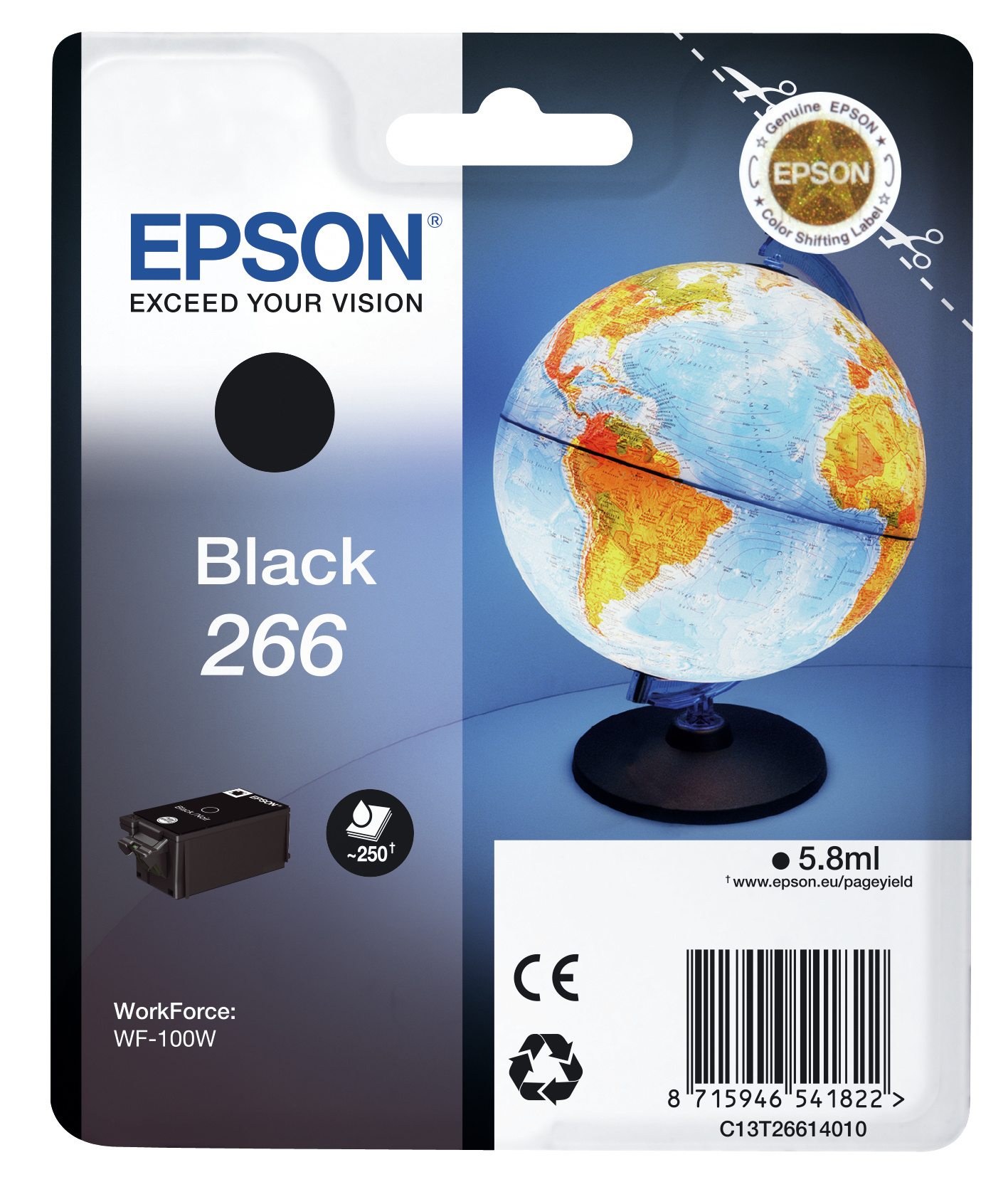 Epson Tinte 266 black ca. 250 Seiten