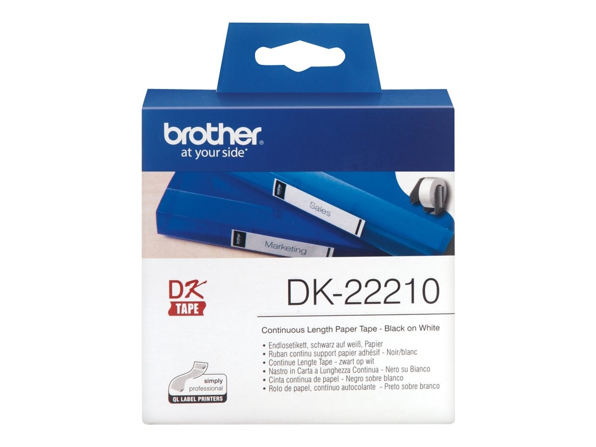 Brother Endlos-Etikette ,Bandbreite:29mm, 30m Universal-Etiketten,Papier, weiß