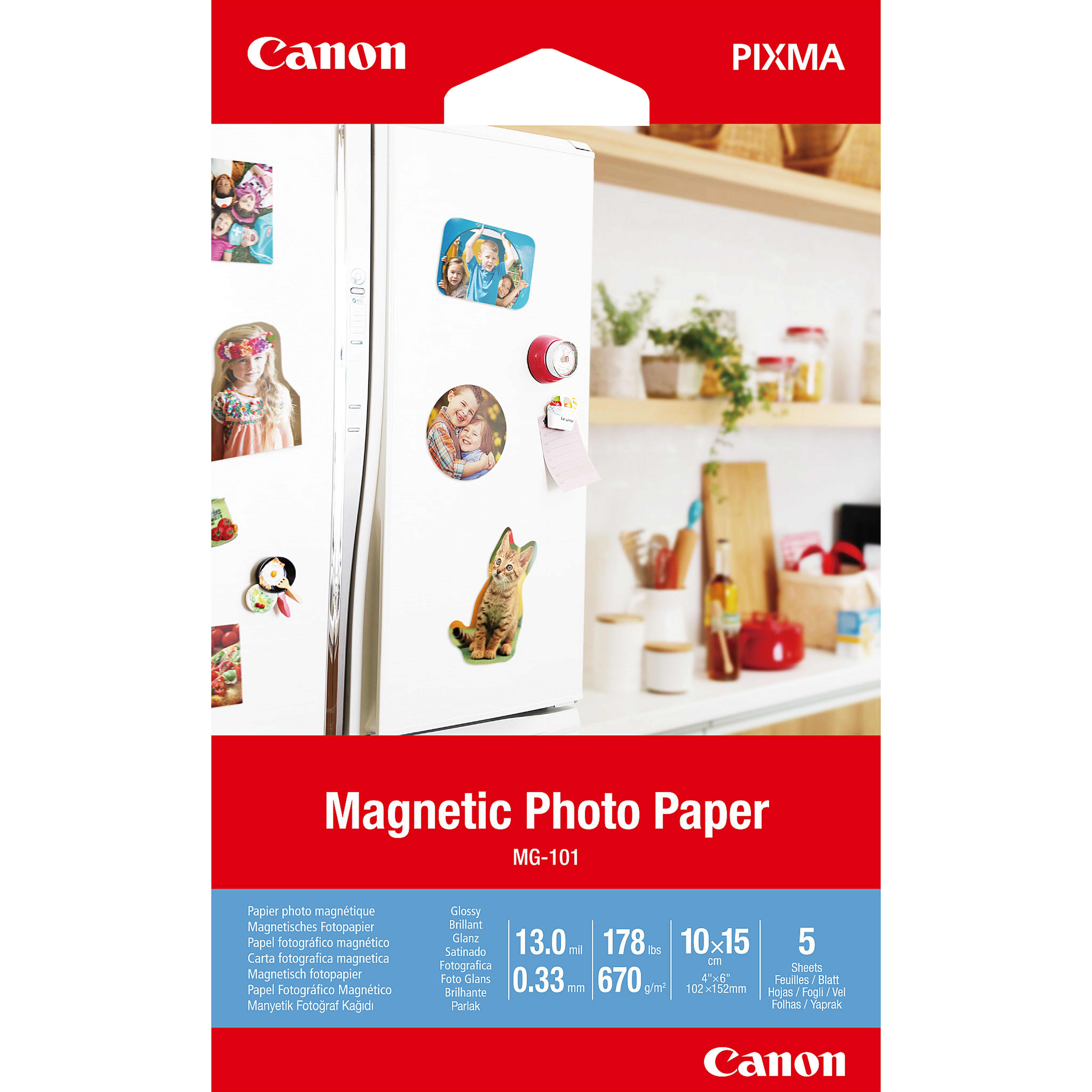 Canon magnetisches Fotopapier MG-101, 10x15, 5 Blatt