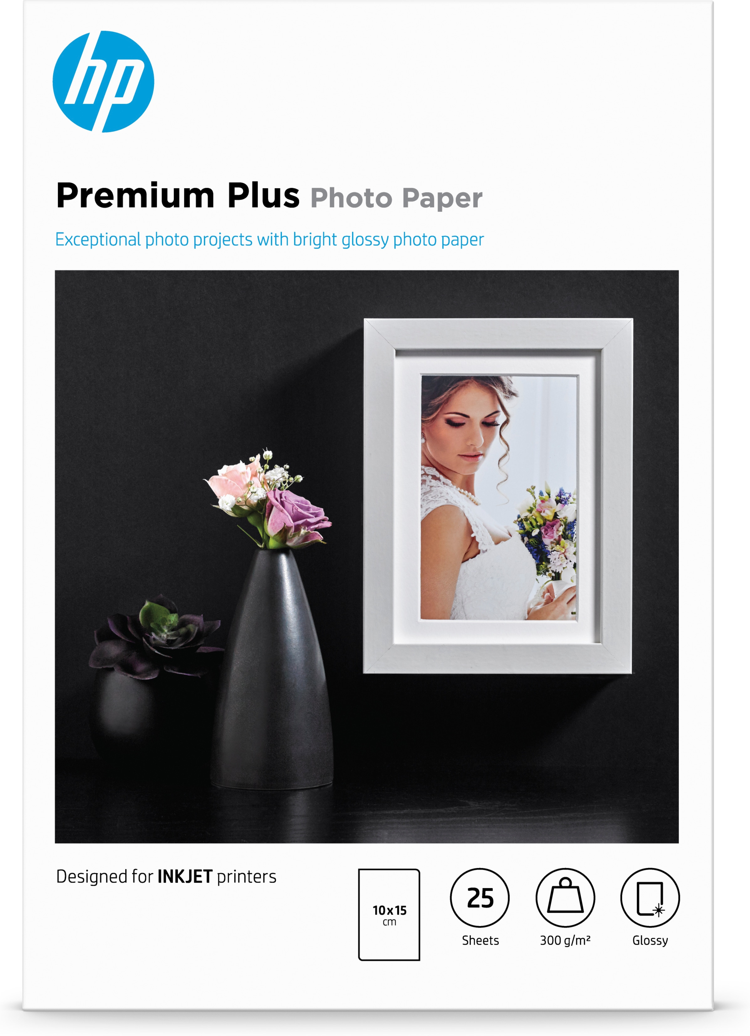 HP Premium Plus Fotopapier glänzend - 25 Blatt/10 x 15 cm